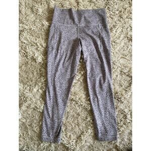 Athleta 7/8 Leggings Dalmatian Dotted Print High Waist Neutral Functional Yoga